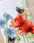 Cross Stitch Kit Luca - S - Poppies and Butterflies, BU4018 - Luca - S Yarns