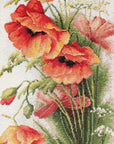 Cross Stitch Kit Luca - S - Poppies B213 - Luca - S Yarns
