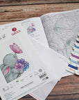Cross Stitch Kit Luca - S - Rabbit and Butterfly, B1235 - Luca - S Yarns