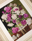 Cross Stitch Kit Luca - S - Red and White Peonies, B608 - Luca - S Yarns