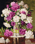 Cross Stitch Kit Luca - S - Red and White Peonies, B608 - Luca - S Yarns