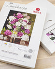 Cross Stitch Kit Luca - S - Red and White Peonies, B608 - Luca - S Yarns