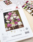 Cross Stitch Kit Luca - S - Red and White Peonies, B608 - Luca - S Yarns