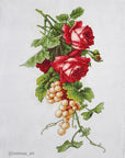 Cross Stitch Kit Luca - S - Red roses and Grapes, B2229 - Luca - S Yarns