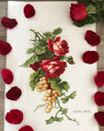 Cross Stitch Kit Luca - S - Red roses and Grapes, B2229 - Luca - S Yarns