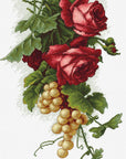 Cross Stitch Kit Luca - S - Red roses and Grapes, B2229 - Luca - S Yarns