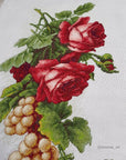 Cross Stitch Kit Luca - S - Red roses and Grapes, B2229 - Luca - S Yarns