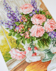 Cross Stitch Kit Luca - S - Roses and Delphiniums, BU4016 - Luca - S Yarns