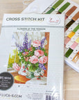 Cross Stitch Kit Luca - S - Roses and Delphiniums, BU4016 - Luca - S Yarns