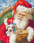 Cross Stitch Kit Luca - S - Santa Claus with a puppy, B561 - Luca - S Yarns