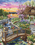 Cross Stitch Kit Luca - S - Spring Blooms on the Lake, B2379 - Luca - S Yarns