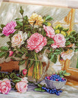 Cross Stitch Kit Luca - S - Still Life with Blueberries, B588 - Luca - S Yarns