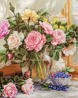 Cross Stitch Kit Luca - S - Still Life with Blueberries, B588 - Luca - S Yarns