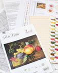 Cross Stitch Kit Luca - S - Still life with peach and grapes, B593 - Luca - S Yarns