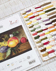 Cross Stitch Kit Luca - S - Still life with peach and grapes, B593 - Luca - S Yarns