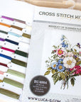 Cross Stitch Kit Luca - S - Summer flower bouquet, BU4004 - Luca - S Yarns