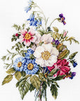 Cross Stitch Kit Luca - S - Summer flower bouquet, BU4004 - Luca - S Yarns