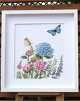 Cross Stitch Kit Luca - S - Summer Flowers and Butterflies - Luca - S Yarns