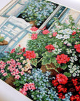 Cross Stitch Kit Luca - S - Terrace with flowers, BU4017 - Luca - S Yarns