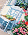 Cross Stitch Kit Luca - S - Terrace with flowers, BU4017 - Luca - S Yarns