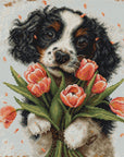 Cross Stitch Kit Luca - S - The Cocker Spaniel Puppy, BU5067 - Luca - S Yarns