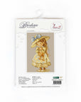 Cross Stitch Kit Luca - S - The girl with a bear, B1103 - Luca - S Yarns
