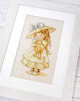 Cross Stitch Kit Luca - S - The girl with a bear, B1103 - Luca - S Yarns