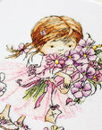 Cross Stitch Kit Luca - S - The Girl with Flowers and Gifts, B1055 - Luca - S Yarns