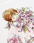 Cross Stitch Kit Luca - S - The Girl with Flowers and Gifts, B1055 - Luca - S Yarns
