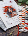 Cross Stitch Kit Luca - S - The Girl With Poppies , BU5063 - Luca - S Yarns