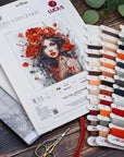 Cross Stitch Kit Luca - S - The Girl With Poppies , BU5063 - Luca - S Yarns