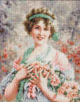 Cross Stitch Kit Luca - S - The girl with the roses, B553 - Luca - S Yarns