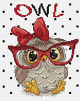Cross Stitch Kit Luca - S - The Owl With Glasses, B1403 - Luca - S Yarns