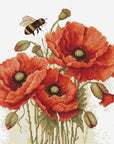 Cross Stitch Kit Luca - S - The Splendor of Summer Poppies, B7042 - Luca - S Yarns