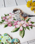 Cross Stitch Kit Luca - S - The tit on the branch, B1194 - Luca - S Yarns