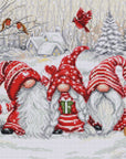 Cross Stitch Kit Luca - S - Three Gnomes in Wood, BU5050 - Luca - S Yarns