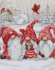 Cross Stitch Kit Luca - S - Three Gnomes in Wood, BU5050 - Luca - S Yarns