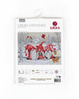 Cross Stitch Kit Luca - S - Three Gnomes in Wood, BU5050 - Luca - S Yarns