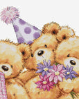 Cross Stitch Kit Luca - S - Three Party Bears, B1411 - Luca - S Yarns