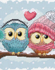Cross Stitch Kit Luca - S - Two Cute Owls B1400 - Luca - S Yarns
