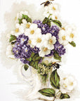 Cross Stitch Kit Luca - S - Vase with Jasmine, B512 - Luca - S Yarns