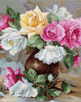Cross Stitch Kit Luca - S - Vase with Roses, B587 - Luca - S Yarns