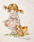 Cross Stitch Kit Luca - S - Walk with the dog, B1074 - Luca - S Yarns