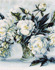 Cross Stitch Kit Luca - S - White Peonies, B517 - Luca - S Yarns