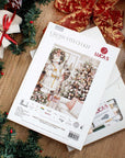 Cross Stitch Kit Luca - S - White Santa With Christmas Tree, BU5019 - Luca - S Yarns