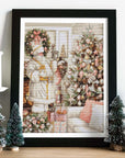 Cross Stitch Kit Luca - S - White Santa With Christmas Tree, BU5019 - Luca - S Yarns