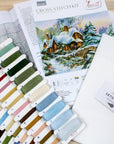 Cross Stitch Kit Luca - S - Winter landscape BU5001 - Luca - S Yarns