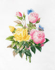 Cross Stitch Kit Luca - S - Yellow Roses and Bengal Roses, BU4003 - Luca - S Yarns