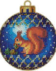Cross Stitch Kit with Beads on Wood - Luca - S Yarns
