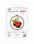 Cross Stitch Kit with Hoop Included Luca - S - Cherries, BC103 - Luca - S Yarns